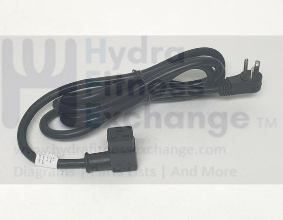 Life Fitness 95TS-DOMLX-0107 Treadmill Power Cord 0017-00003-1065 LINECORD: RA 45, 120V, 20A, IEC-C19-hydrafitnessparts