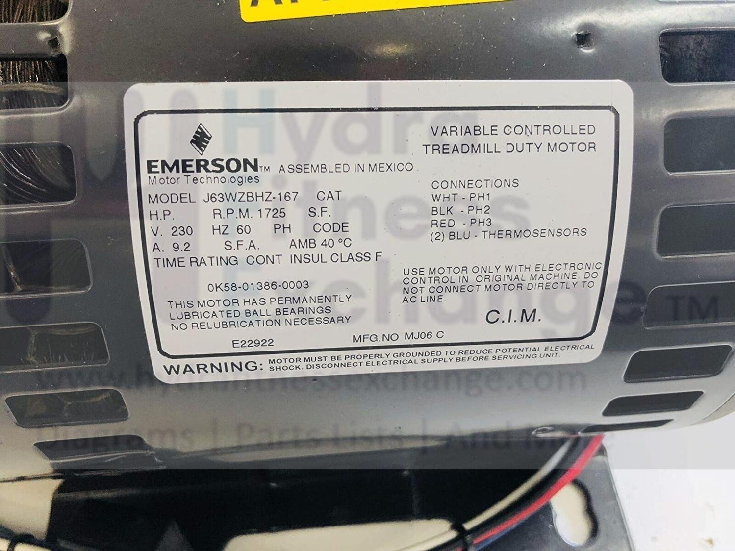 Life-Fitness - 95Ti Treadmill DC Drive Motor J63WZBHZ-167