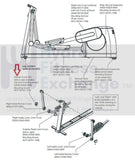 Life Fitness 95Xe 95Xi 93X Elliptical Rocker Cover GK62-00002-0066-hydrafitnessparts