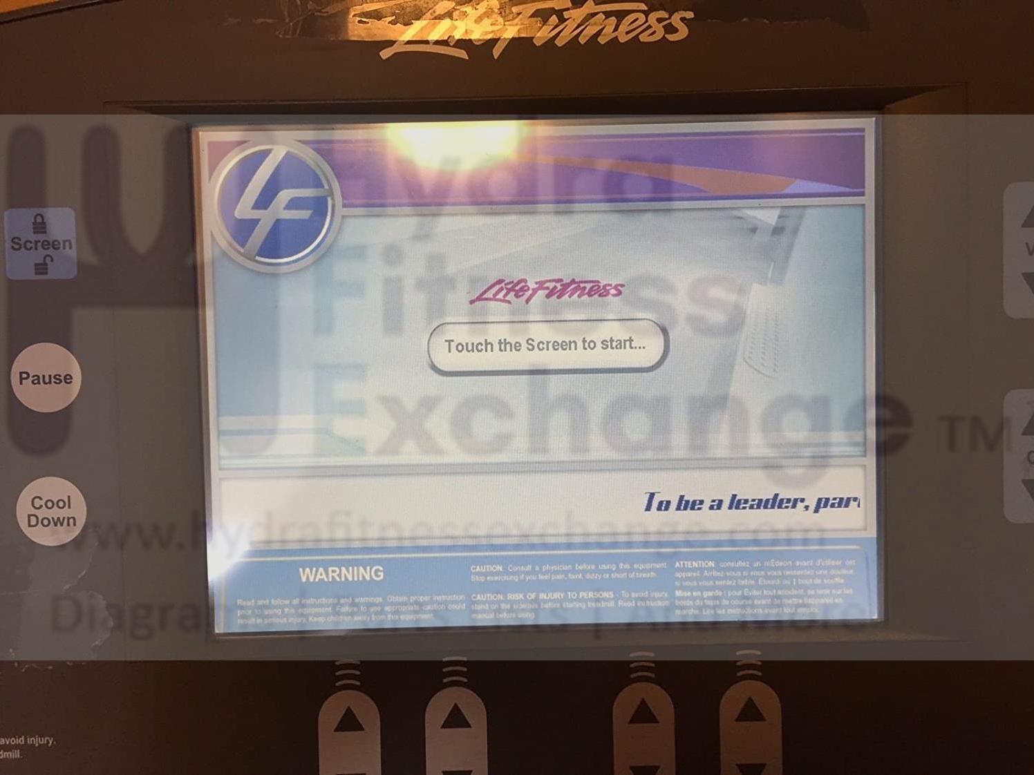 Life Fitness 95te 97te Treadmill Console Display Panel Overlay LCD