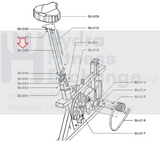 Life Fitness C3 - C3-XX00-0104 Upright Bike Seat Post REX347G-hydrafitnessparts