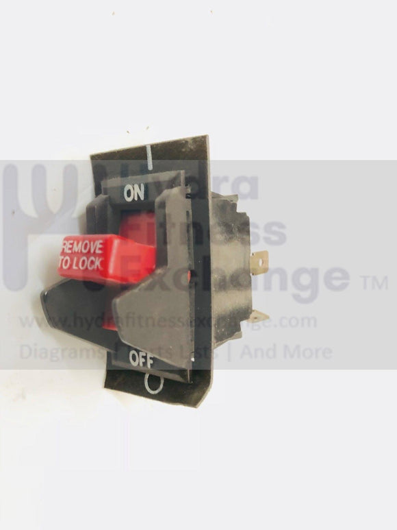 Life Fitness Commercial Treadmill Lock On / Off Power Switch-hydrafitnessparts