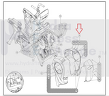 Life Fitness Cybex Arc Trainer Elliptical Left Rear Shroud Cover 750AK021-hydrafitnessparts
