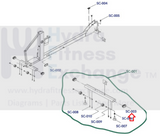 Life Fitness E1-XXXX-0105 E5- E3-XXXX-0105 Elliptical Base End Cap REX35JK-hydrafitnessparts