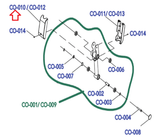 Life Fitness E3-XXXX-0105 Elliptical Right Rear Clevis Cover REX3HUM-hydrafitnessparts