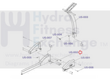 Life Fitness E3-XXXX-0105 X1 Elliptical Hex Bolt M10 X 1.5 X 70mm REX2PJ0-hydrafitnessparts
