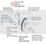 Life Fitness Elliptical Crank Arm Assembly AK62-00205-0000-hydrafitnessparts