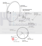 Life Fitness Elliptical Crank Pinch Screw Bolt 3/8"-16x2.5" 0017-00101-1606-hydrafitnessparts