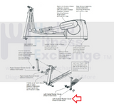 Life Fitness Elliptical Left Leg Outside Rocker Cover 0K62-01038-0000-hydrafitnessparts