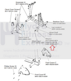 Life Fitness Elliptical Transport Wheel with End Cap GK61-00002-0011-hydrafitnessparts