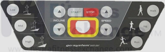 Life Fitness F3-XX00-0103 Treadmill Membrane Console Switch 1003081-0001-hydrafitnessparts
