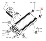 Life Fitness OST - Activate (OPT) Treadmill Rear Roller End Cap 0K75-01019-0200-hydrafitnessparts