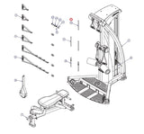 Life Fitness Parabody G5 Home Gym Long Lower Cable Assembly 5634" LEA7745401-hydrafitnessparts