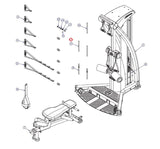 Life Fitness Parabody G5 Home Gym Short Upper Cable Assembly 4843" LEA7745402-hydrafitnessparts