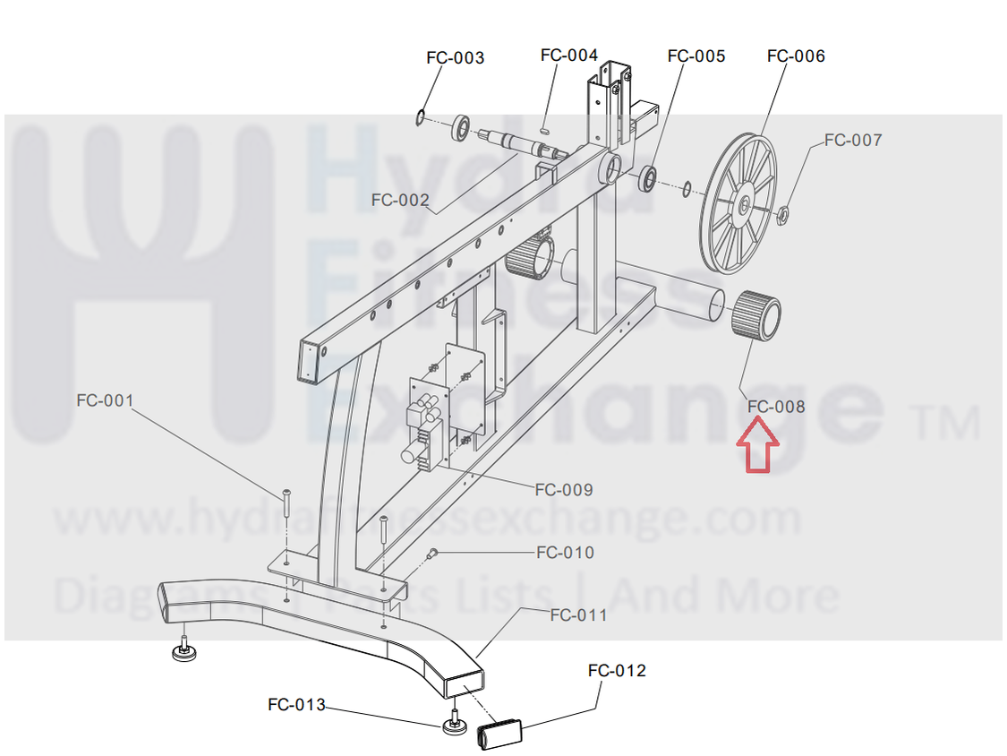 Life Fitness R1 R3 Recumbent Bike Front Wheel Roller Assembly REX346W ...
