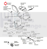 Life Fitness R35 Recumbent Bike Back Seat with Lumbar Support REX2BDX-hydrafitnessparts