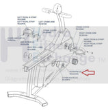 Life Fitness Recumbent Bike Badge R3 REX2GHQ-hydrafitnessparts