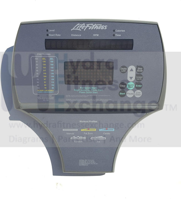 Life Fitness Recumbent Bike Console Display Control Panel Assembly 90r Low Hours-hydrafitnessparts