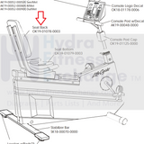 Life Fitness Recumbent Bike Seat Back Pad OK19-01078-0003-hydrafitnessparts