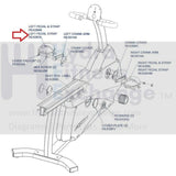 Life Fitness Recumbent Upright Bike C3 R3 Left Pedal Strap REX2KHL-hydrafitnessparts