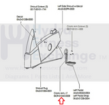Life Fitness Upright Bike Left Crank Arm 0K39-01042-0010 Formerly 0K39-01042-0008-hydrafitnessparts