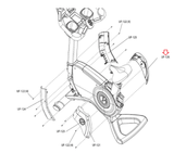 Life Fitness Upright Lifecycle Bike Right Seat Post Cover AK67-00050-2402-hydrafitnessparts