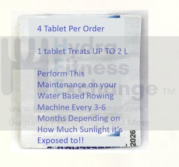 Life Fitness Water Based Rower Rowing Machine 10131 Water Purification Treatment Tablets Clean 0K106-10131-0000-hydrafitnessparts