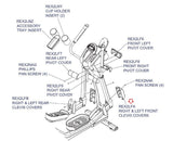 Life Fitness X5 X7 X8 Elliptical Front Clevis Cover MFR-8232601 REX2LFA-hydrafitnessparts