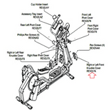 Life Fitness X5 X7 X8 Elliptical Front Clevis Cover REX2LFA-hydrafitnessparts