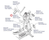 Life Fitness X5 X7 X8 Elliptical Left Rear User Arm Cover MFR-8232501 REX2LF7-hydrafitnessparts