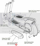 Life Fitness X9i X9 Elliptical Left Outer Link Arm Cover AK61-00199-0002-hydrafitnessparts
