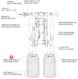 Life LS-5500C LS-5500HR Stepper Step Left Pedal Lever Assembly AK24-00405-0002-hydrafitnessparts