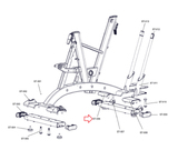 Life Stationary Bike Left Front Stabilizer Protection Plate Kit 140-01-00004-01-hydrafitnessparts