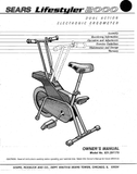 Life Styler 2000 831.291170 831.291171 Recumbent Bike Owner Manual 046093-hydrafitnessparts