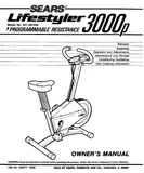 Life Styler 3000P - 831.287250 Recumbent Bike Owner Manual 046271-hydrafitnessparts