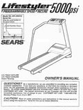 Life Styler 5000 PSI - 831.296512 Treadmill Owner Manual 046300-hydrafitnessparts