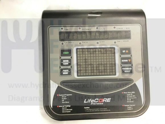 LifeCore 500 Elliptical Display Console Assembly RE09REX- 030030-hydrafitnessparts