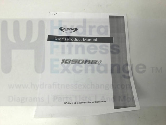 LifeCore Fitness LC-1050RBS Recumbent Bike Owner's User's Manual-hydrafitnessparts