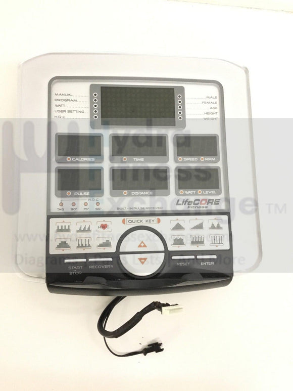 LifeCore LC-950UBs Stationary Upright Bike Display Console Assembly 20100129-076-hydrafitnessparts