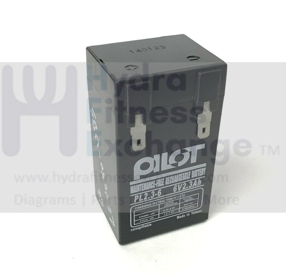 Lifecore 1050UBS Upright Bike 6v Battery 140123-hydrafitnessparts