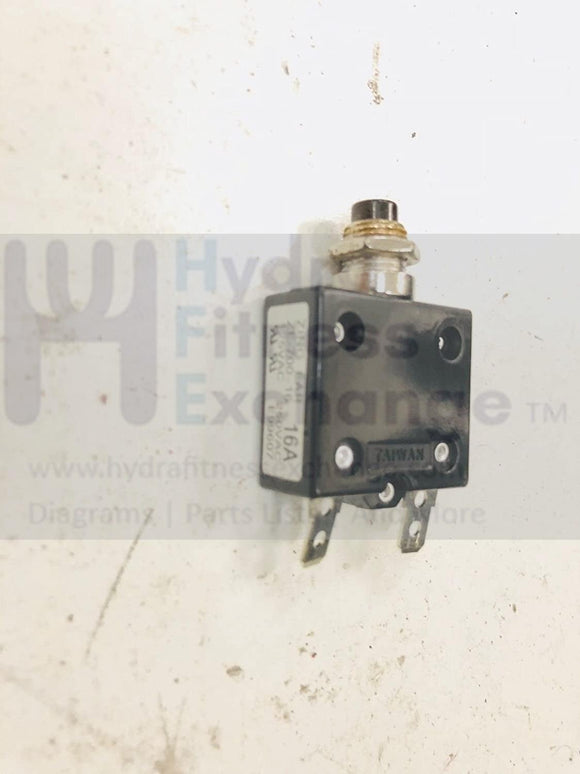 Lifespan tr3000i tr4000i Treadmill Power Entry Circuit Breaker 16A 407101250160001 E99607-hydrafitnessparts