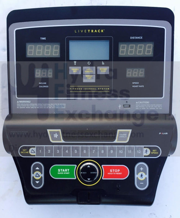 LiveStrong LS 13.0T Treadmill Display Console Upper Control Panel Electronics-hydrafitnessparts
