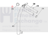 Livestrong Horizon Treadmill Upright Ring Console 1000103449-hydrafitnessparts