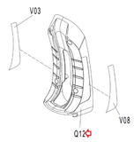 Livestrong LS8.0E EP535 EP535B Elliptical Stabilizer Set Cover 1000114370-hydrafitnessparts
