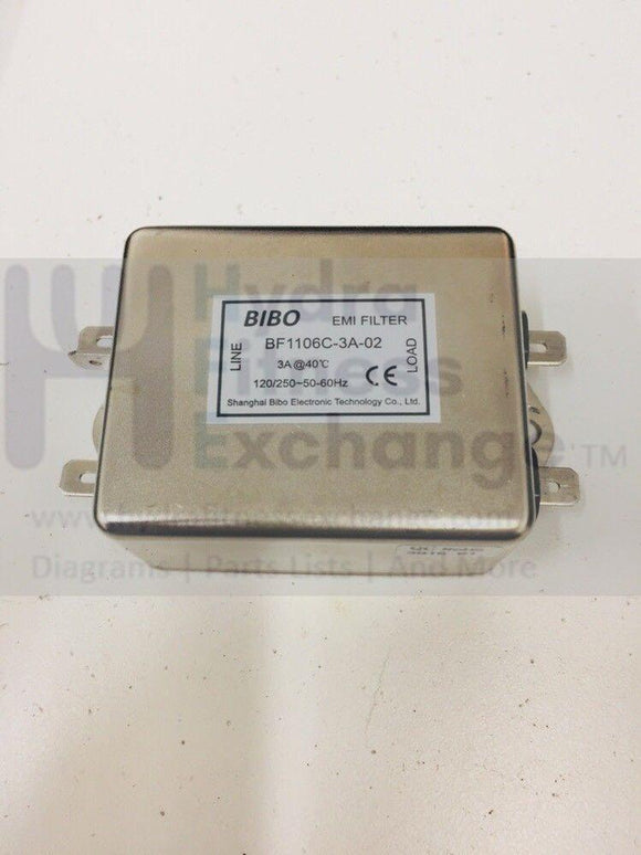 Matrix E50 Elliptical Crosstrainer 3A Bibo Power Filter 120v 220v BF1106C-3A-02 1000337708-hydrafitnessparts