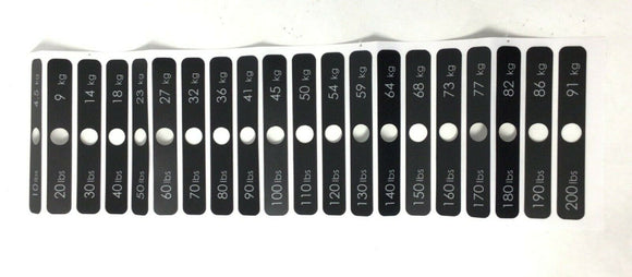 Matrix Fitness Home Gym Strength System Weight Plate Decal 006620-D-hydrafitnessparts