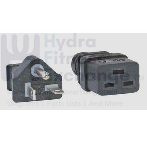 Matrix Fitness Livestrong 20a Commercial Treadmill Power Cord 1000229192 90 deg-hydrafitnessparts