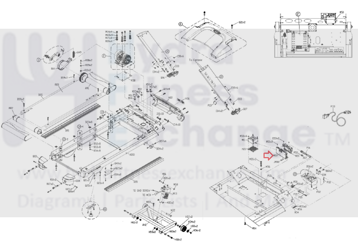 Matrix Fitness Treadmill Lower Motor Control Board Controller 10005030 ...