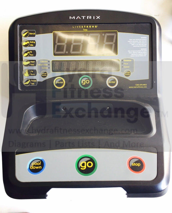 Matrix Livestrong T1x Treadmill Console Display Panel Complete Assembly-hydrafitnessparts