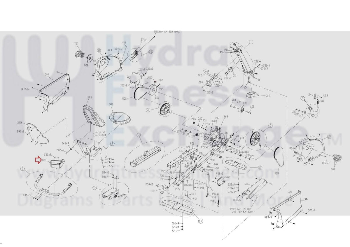 Matrix R3x R3xe R5x R7x R7xe Recumbent Bike Water Bottle Holder 000009 ...